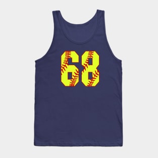 Fastpitch Softball Number 68 #68 Softball Shirt Jersey Uniform Favorite Player Biggest Fan Tank Top